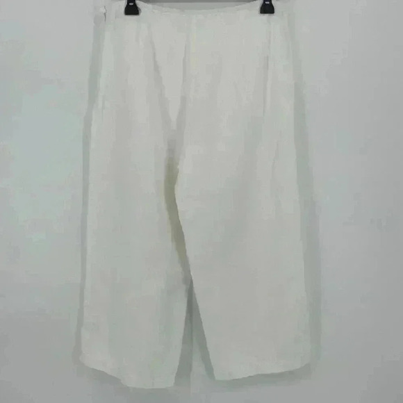 Eileen Fisher Womens Sz Small Wide Leg Pants Linen Side Zip Lagenlook Minimalist - Picture 5 of 14